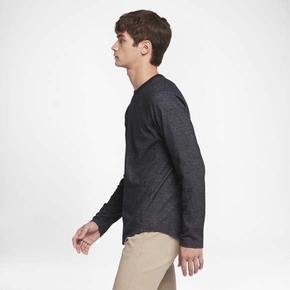 Hurley POLAR LIGHT Men's Crew Sweatshirt - Black - Picture 2 of 8